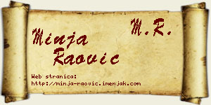 Minja Raović vizit kartica